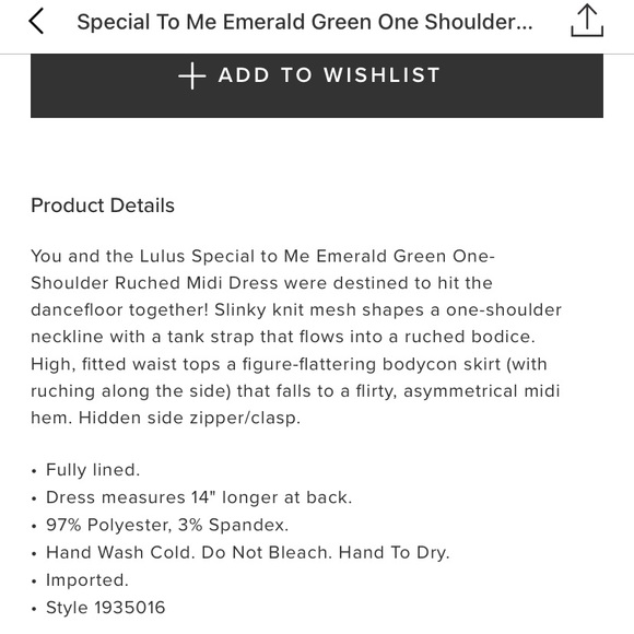 Lulu’s Special To Me One Shoulder Dress - Picture 5 of 5